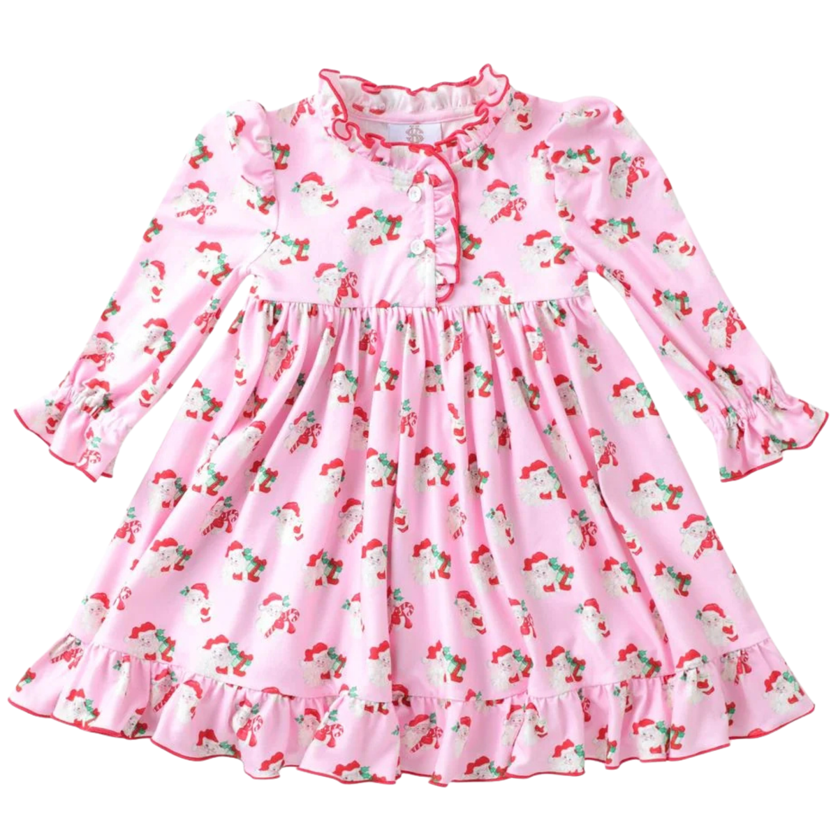 Swoon Butterknit Play Dress/Nightgown - Pink Santa