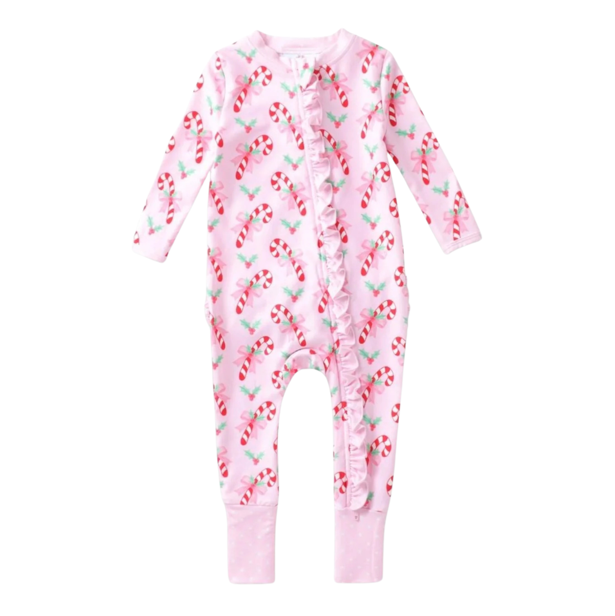 Swoon Butterknit Layette - Candy Canes