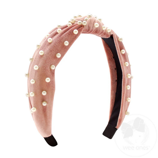 Wee Ones Velvet Pearl Headband