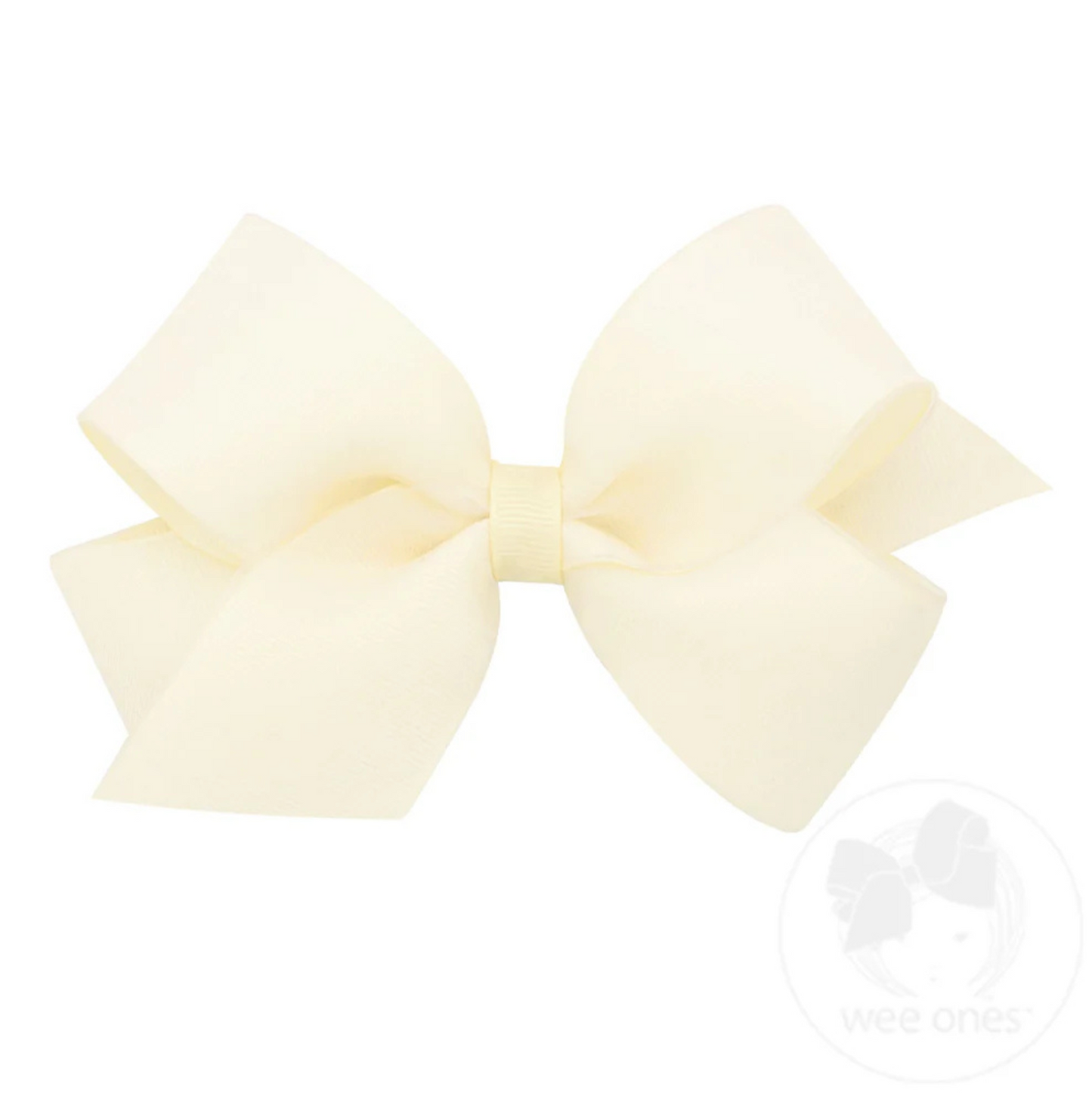 Wee Ones Off White Organza Overlay Bow