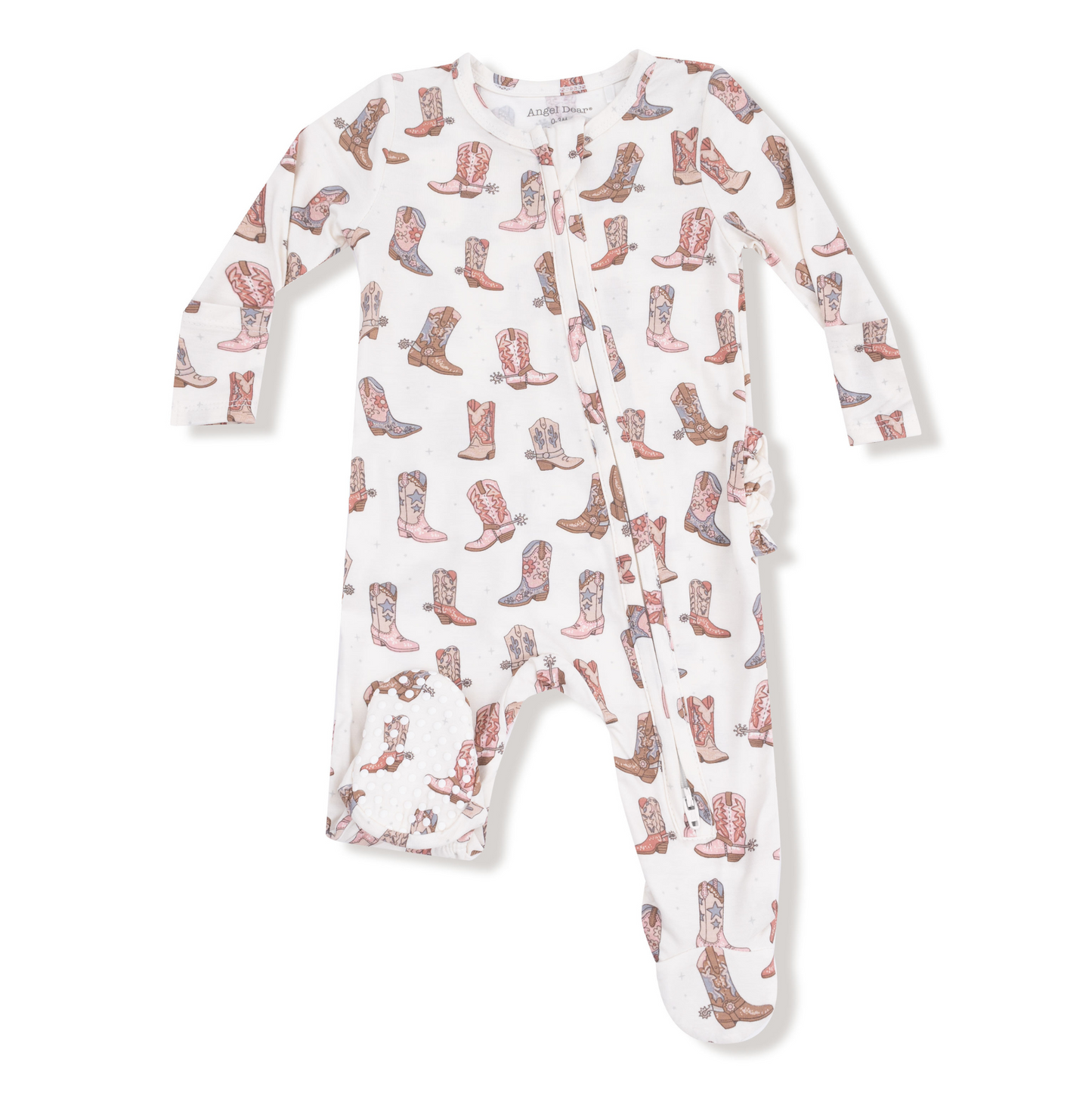 Angel Dear Future Cowgirl 2 Way Ruffle Zipper Footie