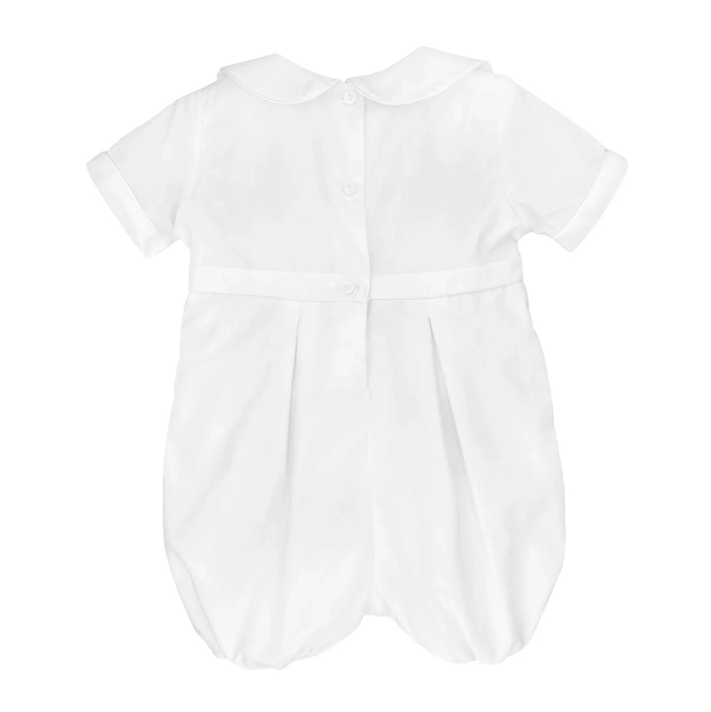 White Embroidered Cross Christening Shortall