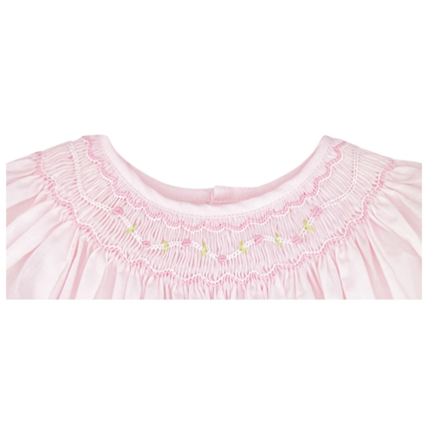 Pink Smocked Daygown w/ Voile Insert
