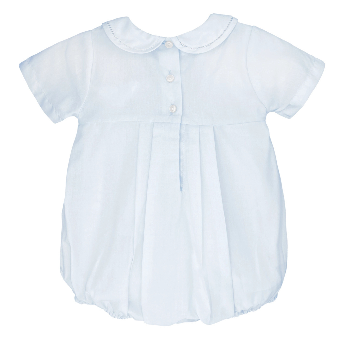 Petit Ami Blue Smocked Bubble