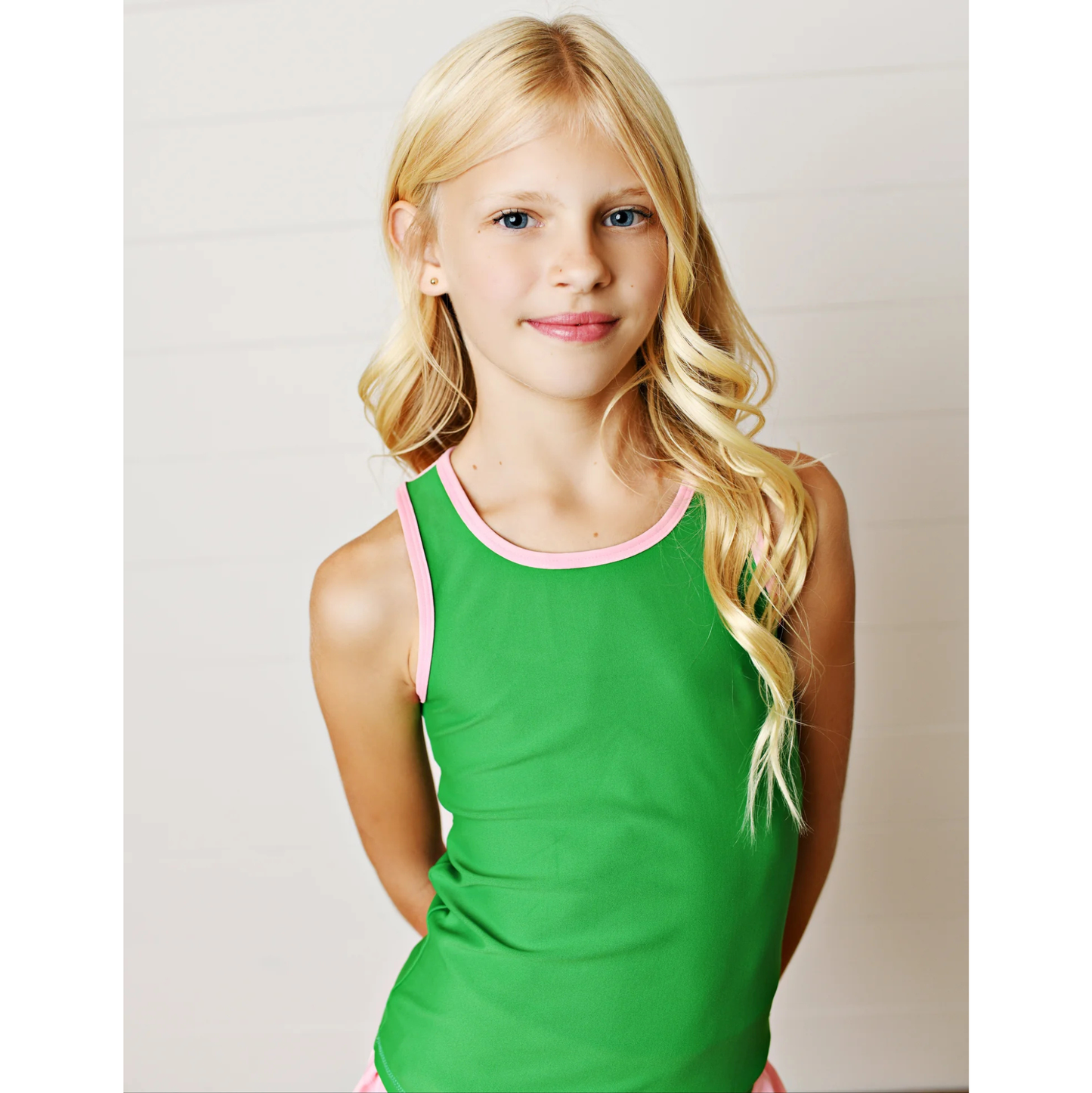Swoon Active Country Club Green/Pink Tank