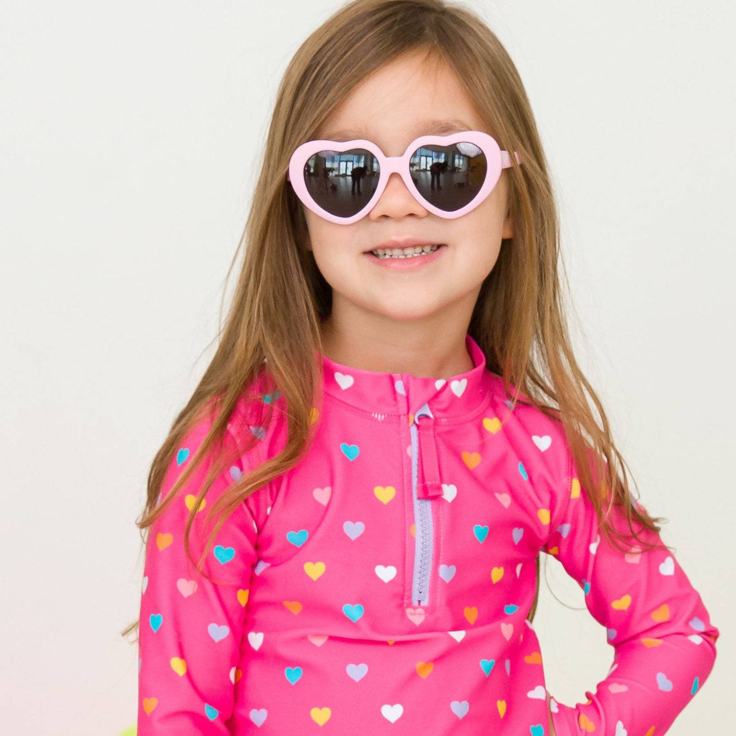 Ruffle Butts Pink Heart Sunglasses