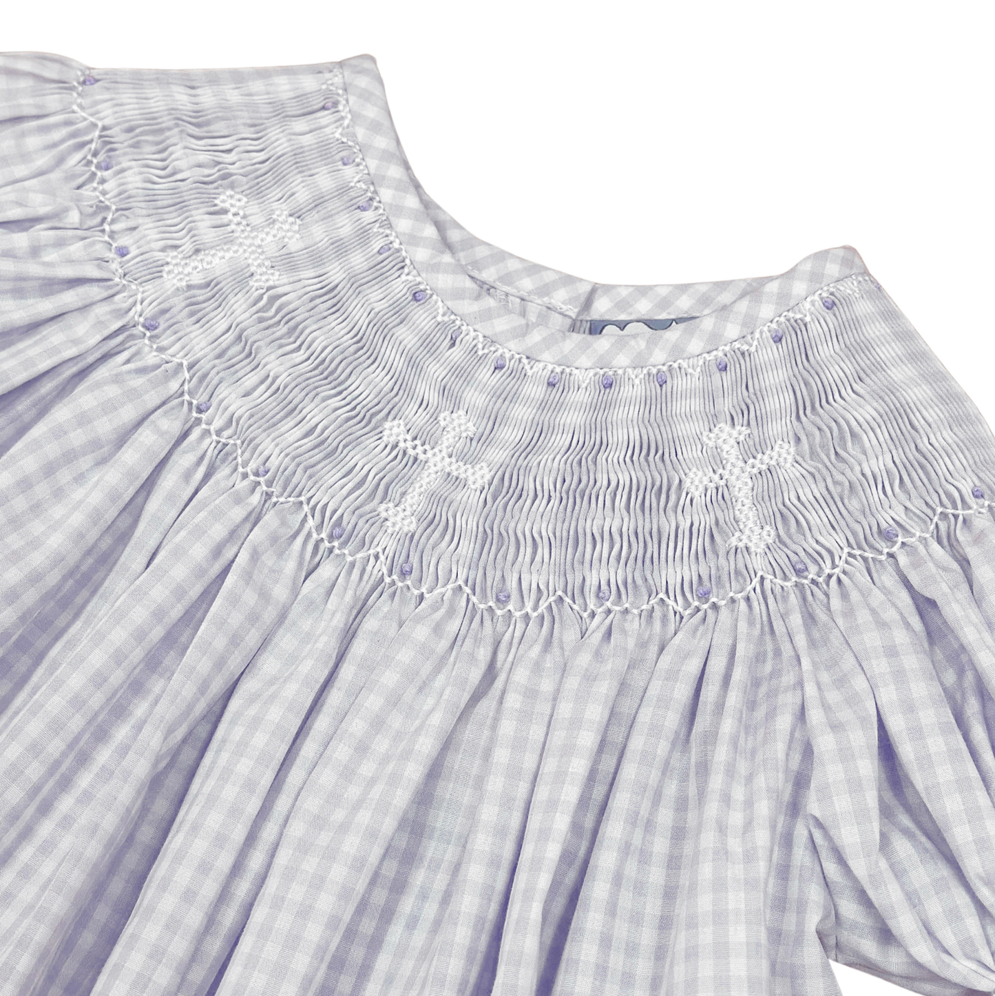 Three Sisters Faith Smocked Bishop Dress -Lavender Gingham