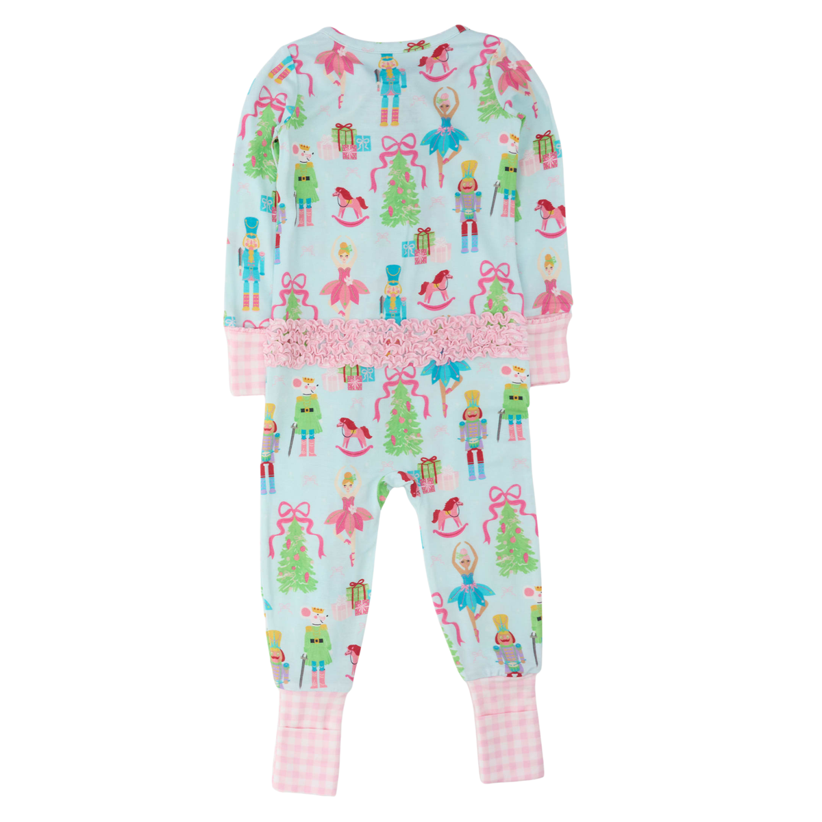 Softsnooze Nutcracker Wishes Convertible Ruffle One Piece Pajama