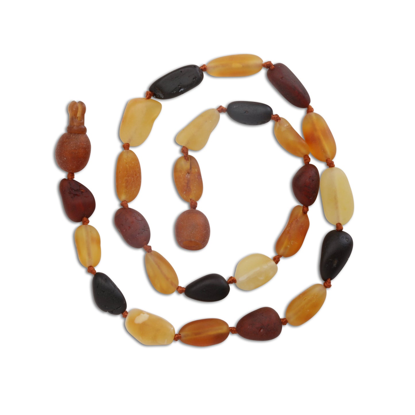 Amber Teething Necklace Multi Unpolished