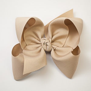 Beyond Creation Grosgrain Bow Oatmeal