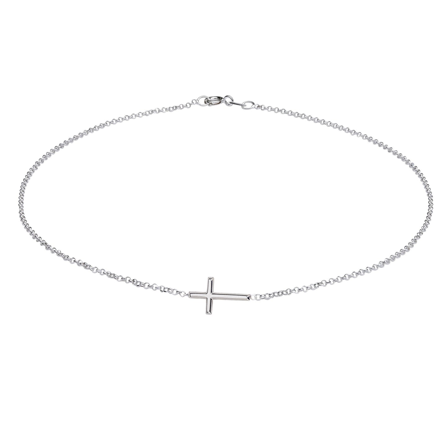 Cherished Moments Sterling Silver Necklace Cross Horizontal