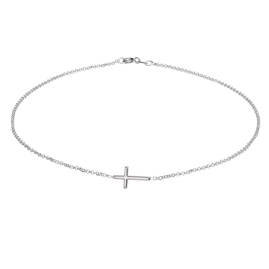 Cherished Moments Sterling Silver Necklace Cross Horizontal