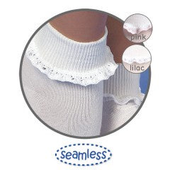 Jefferies Cluny and Satin Lace Sock