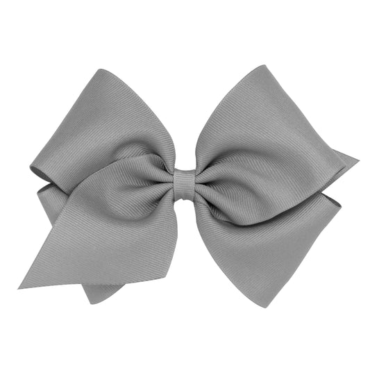 Wee Ones Grosgrain Bow Grey