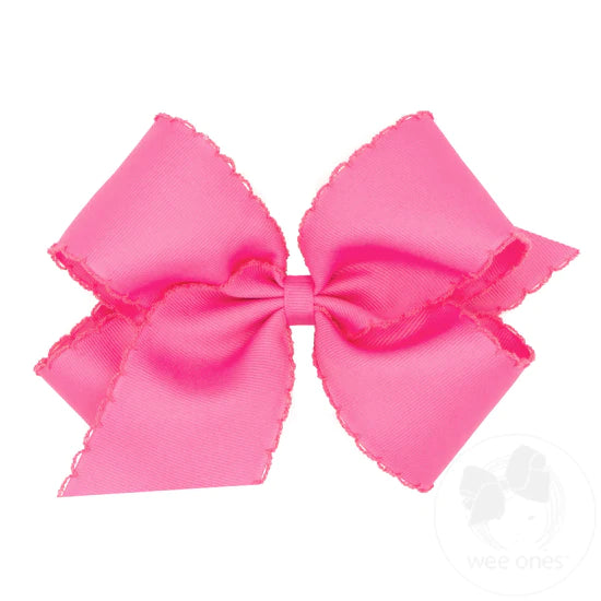 Wee Ones King Moonstitch Grosgrain Bow