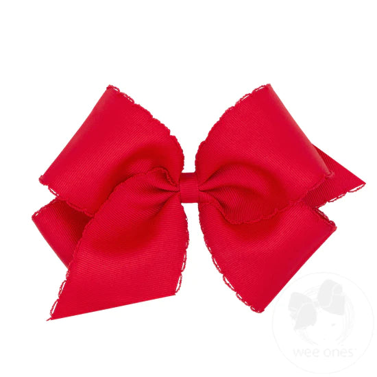 Wee Ones King Moonstitch Grosgrain Bow