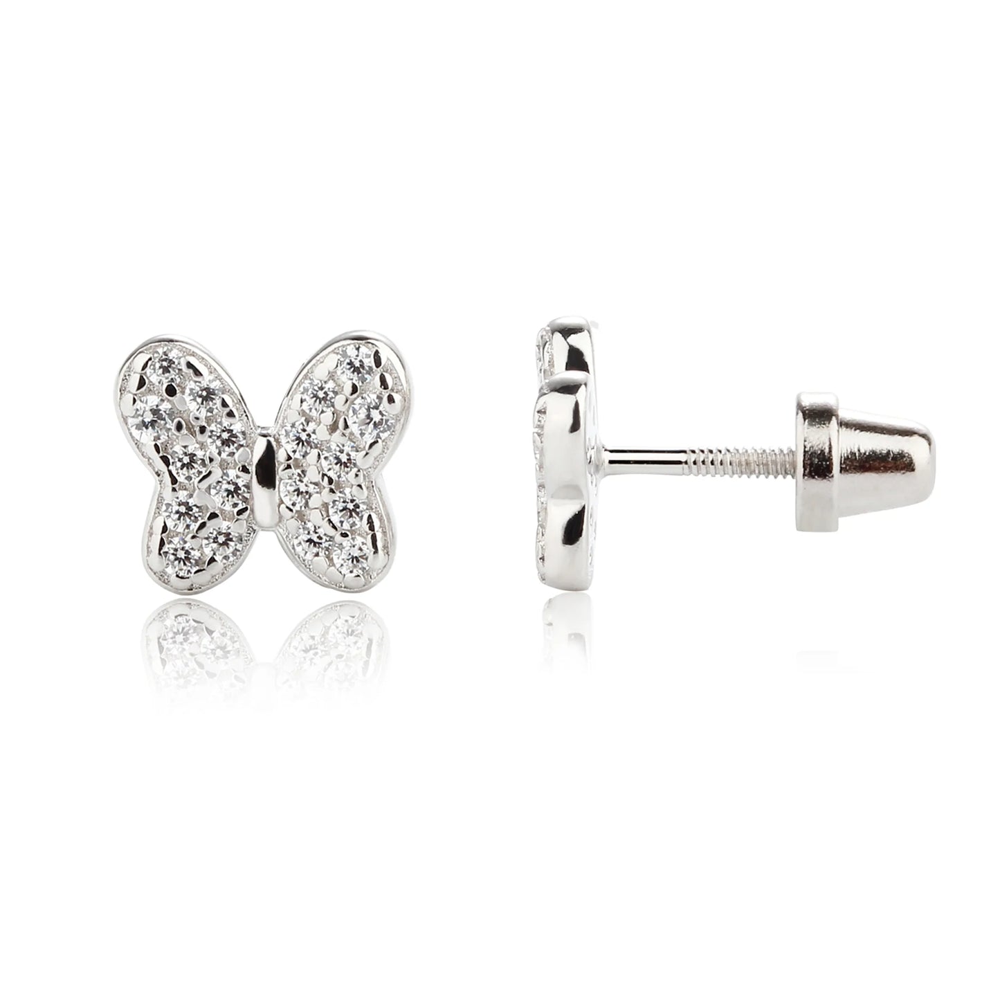 Cherished Moments Butterfly Screw Back Earrings