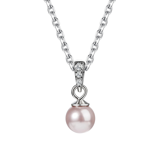 Cherished Moments Pearl Pink Dangle Necklace