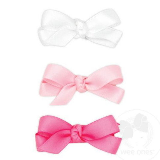 Wee Ones 3 Pk Baby Satin Bows