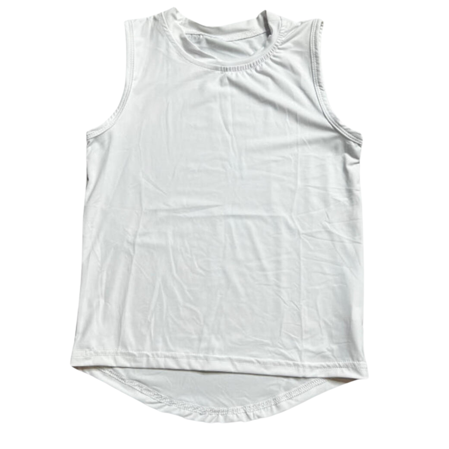 Belle Cher White High Low Tank Top