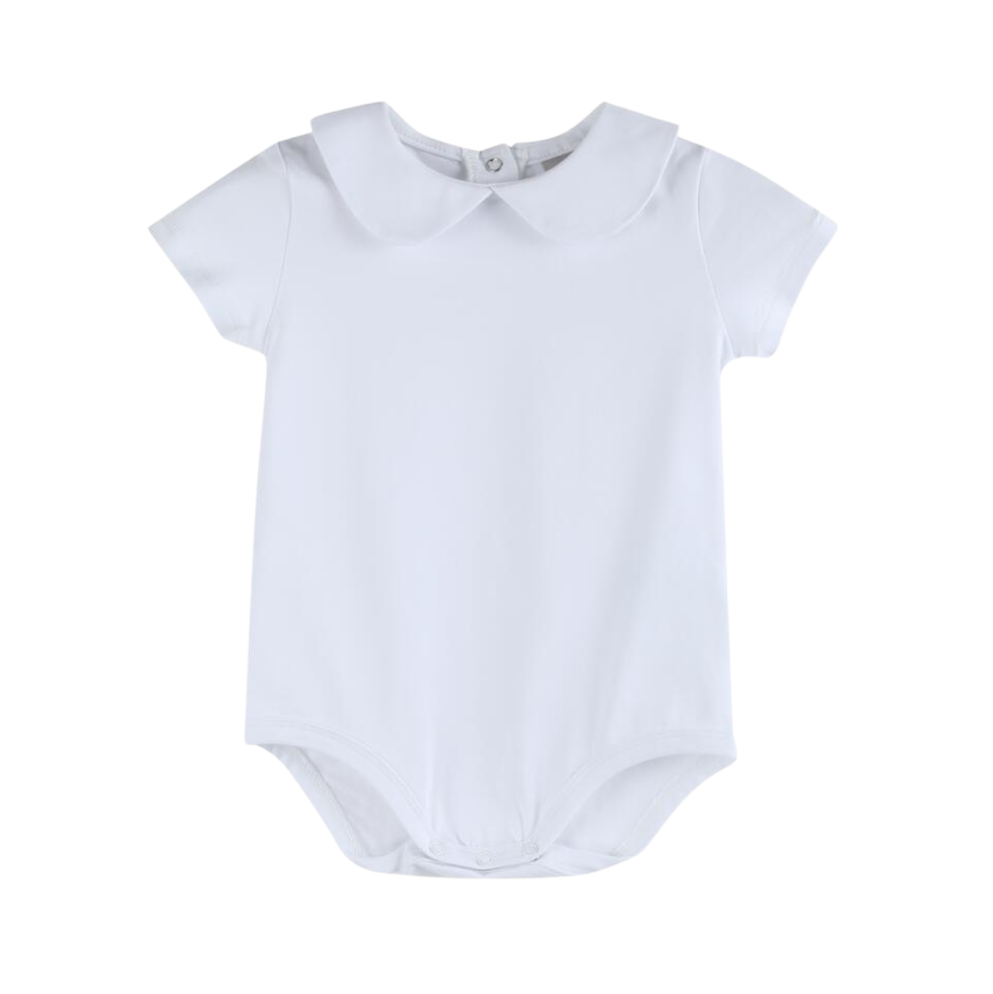 Lil Cactus Boys SS White Peter Pan Collar Onesie