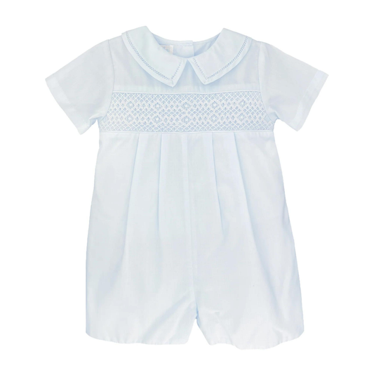 Petit Ami Blue Diamond Smocked Shortall