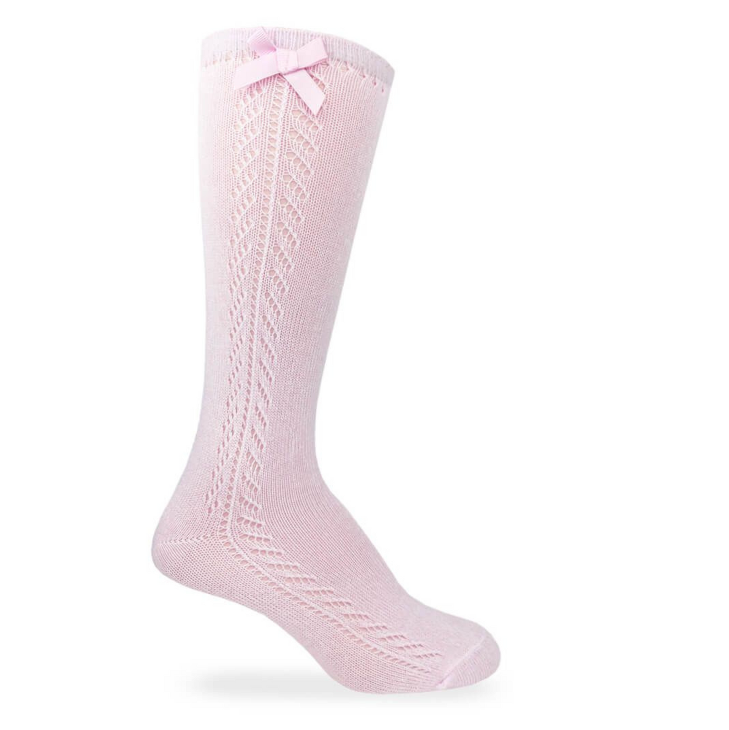 Jefferies Pointelle Bow Knee High Socks