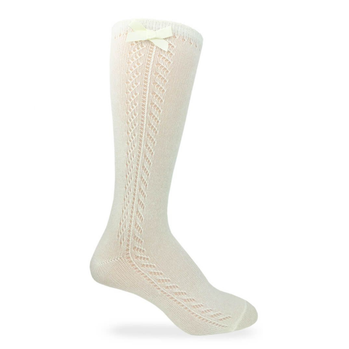 Jefferies Pointelle Bow Knee High Socks