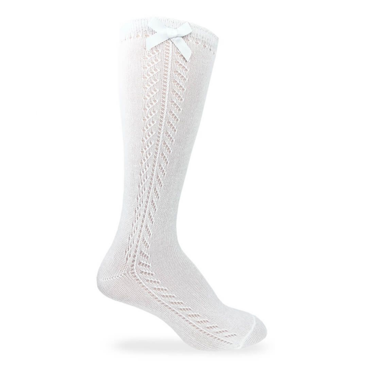 Jefferies Pointelle Bow Knee High Socks