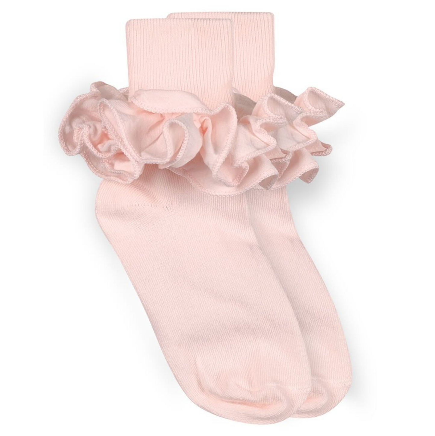 Jefferies Misty Ruffle Turn Cuff Sock