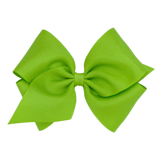 Wee Ones Grosgrain Bow Apple Green